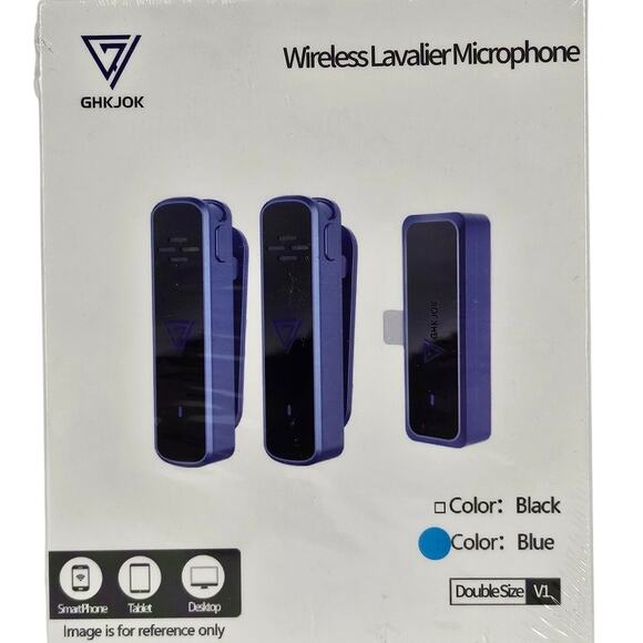 GHKJOK Wireless Lavalier Dual Microphones For Steaming Shows, High Fidelity - Picture 1 of 4